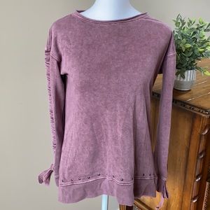 Rock & Republic+Plum colored sweatshirt+ Sz Small